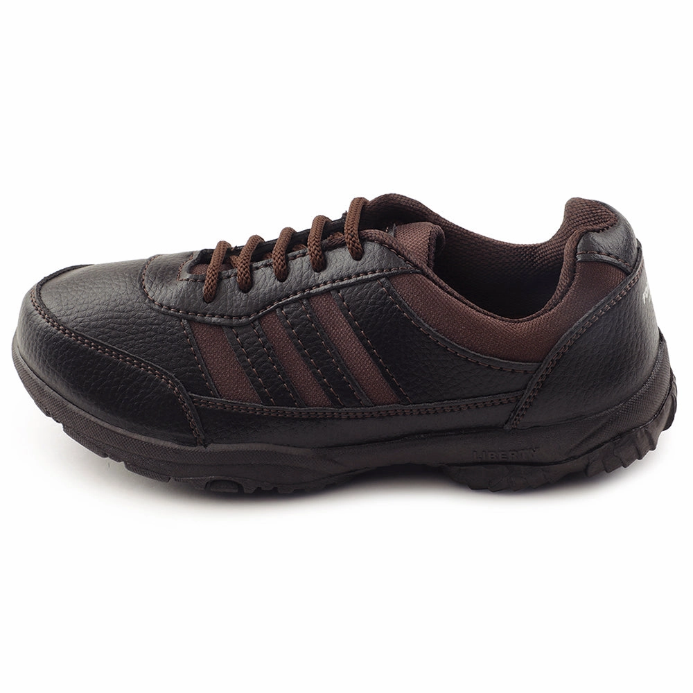 Force 10 Brown Lacing Uniform School Shoes For Kids 8151-18 By Liberty