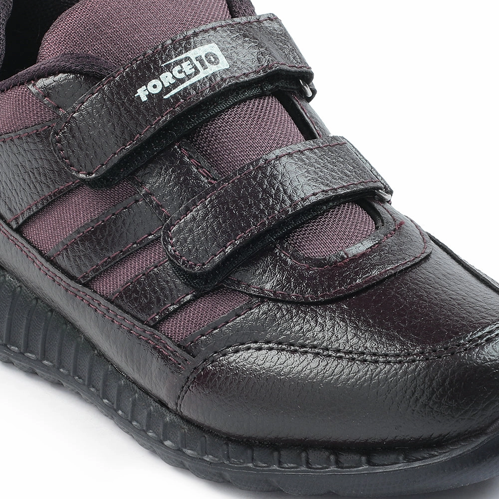 Force 10 Brown Non Lacing Uniform School Shoes For Kids ELECTRA-V By Liberty
