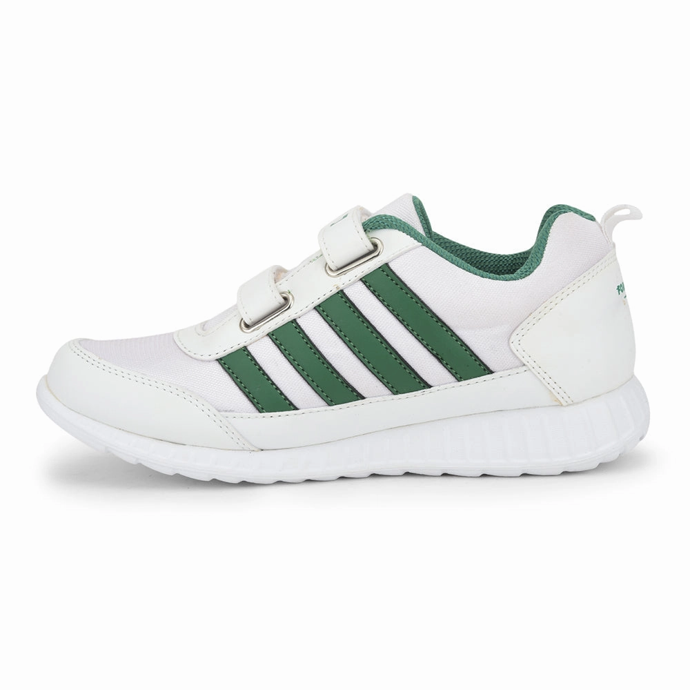 Force 10 Green Non Lacing Uniform School Shoes For Kids 9906-90SV By Liberty