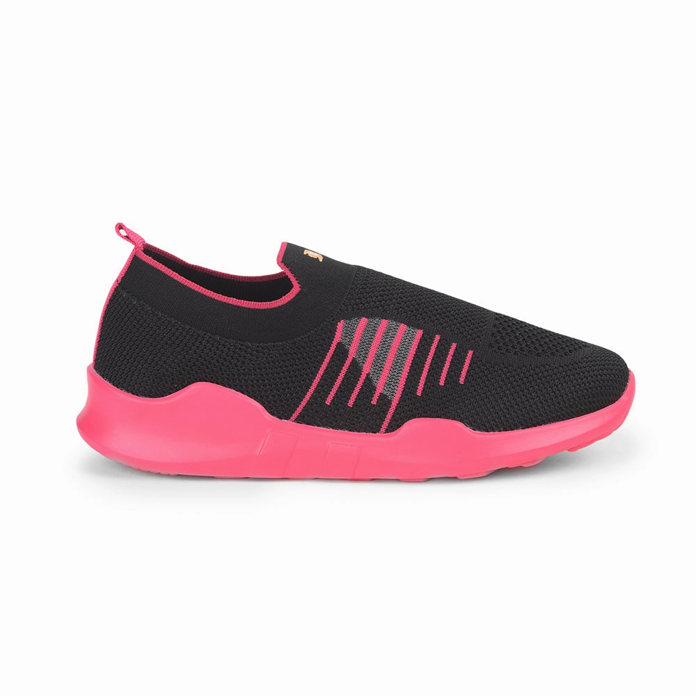Force 10 Non-Lacing Black Casual Slip On Shoes For Women AVILA-36 By Liberty