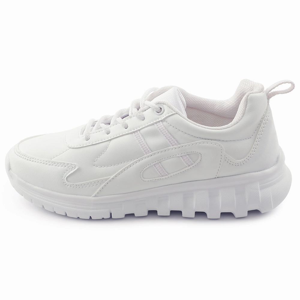 Force 10 White Lacing Uniform School Shoes For Kids 9906-02T By Liberty