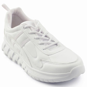 Force 10 White Lacing Uniform School Shoes For Kids 9906-02T By Liberty