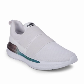 Force 10 White Sports Non Lacing Walking Shoes For Men BLAKES-2E By Liberty