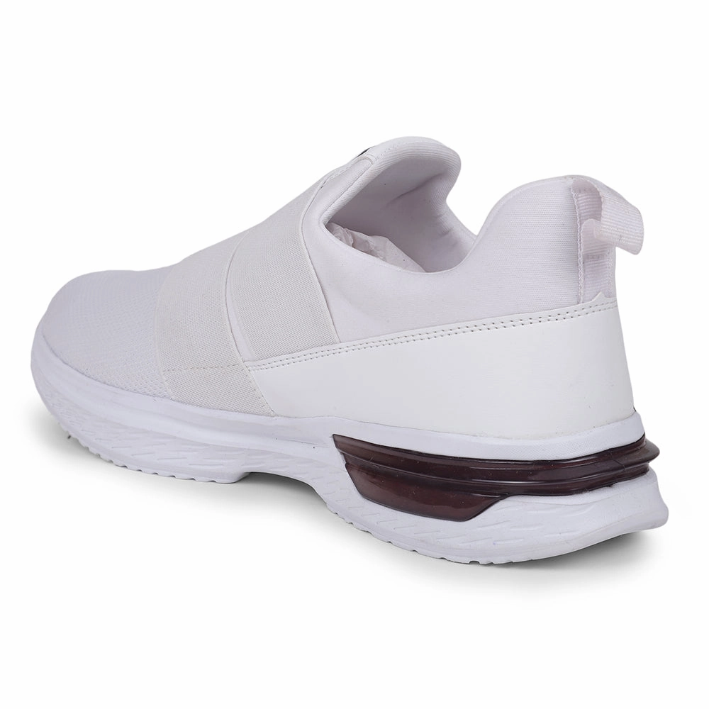 Force 10 White Sports Non Lacing Walking Shoes For Men BLAKES-2E By Liberty