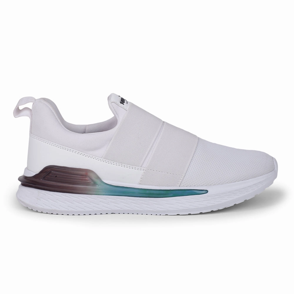 Force 10 White Sports Non Lacing Walking Shoes For Men BLAKES-2E By Liberty