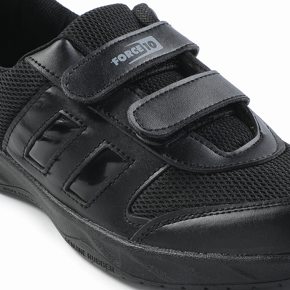 Force Black Non Lacing Uniform School Shoes For Kids SKOLGAME-V By Liberty