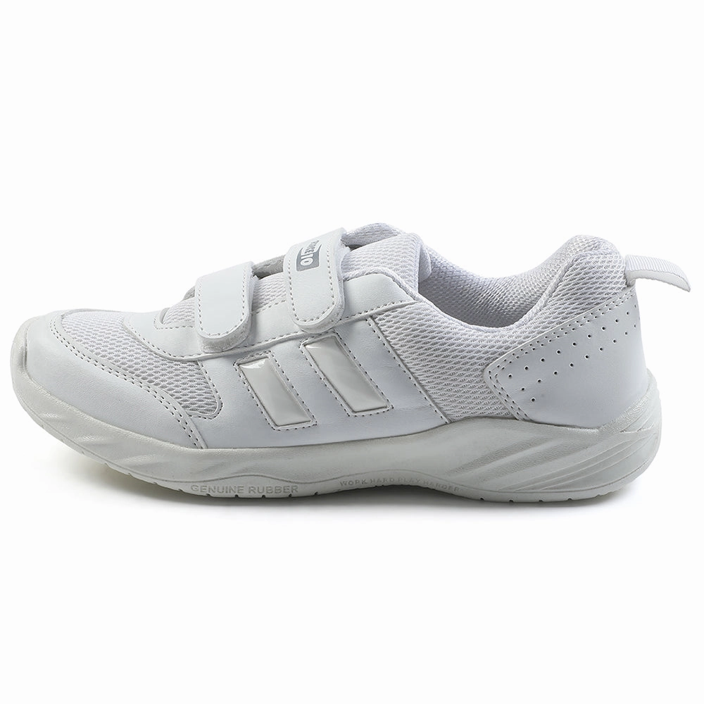 Force White Non Lacing Uniform School Shoes For Kids SKOLGAME-V By Liberty
