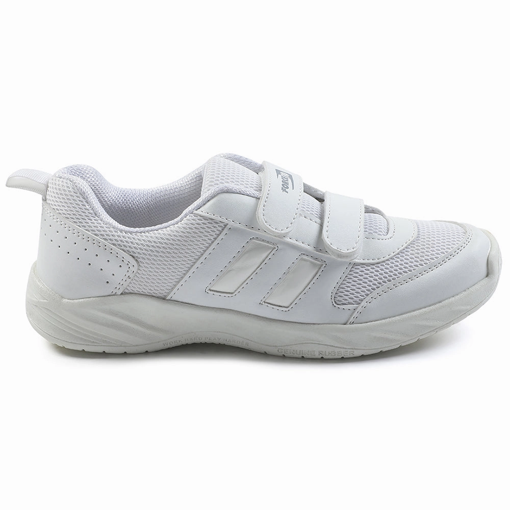 Force White Non Lacing Uniform School Shoes For Kids SKOLGAME-V By Liberty