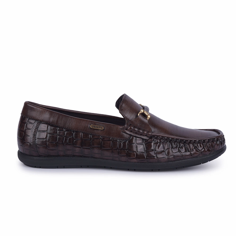 Fortune Brown Casual Non Lacing Shoes For Men OSL19 By Liberty