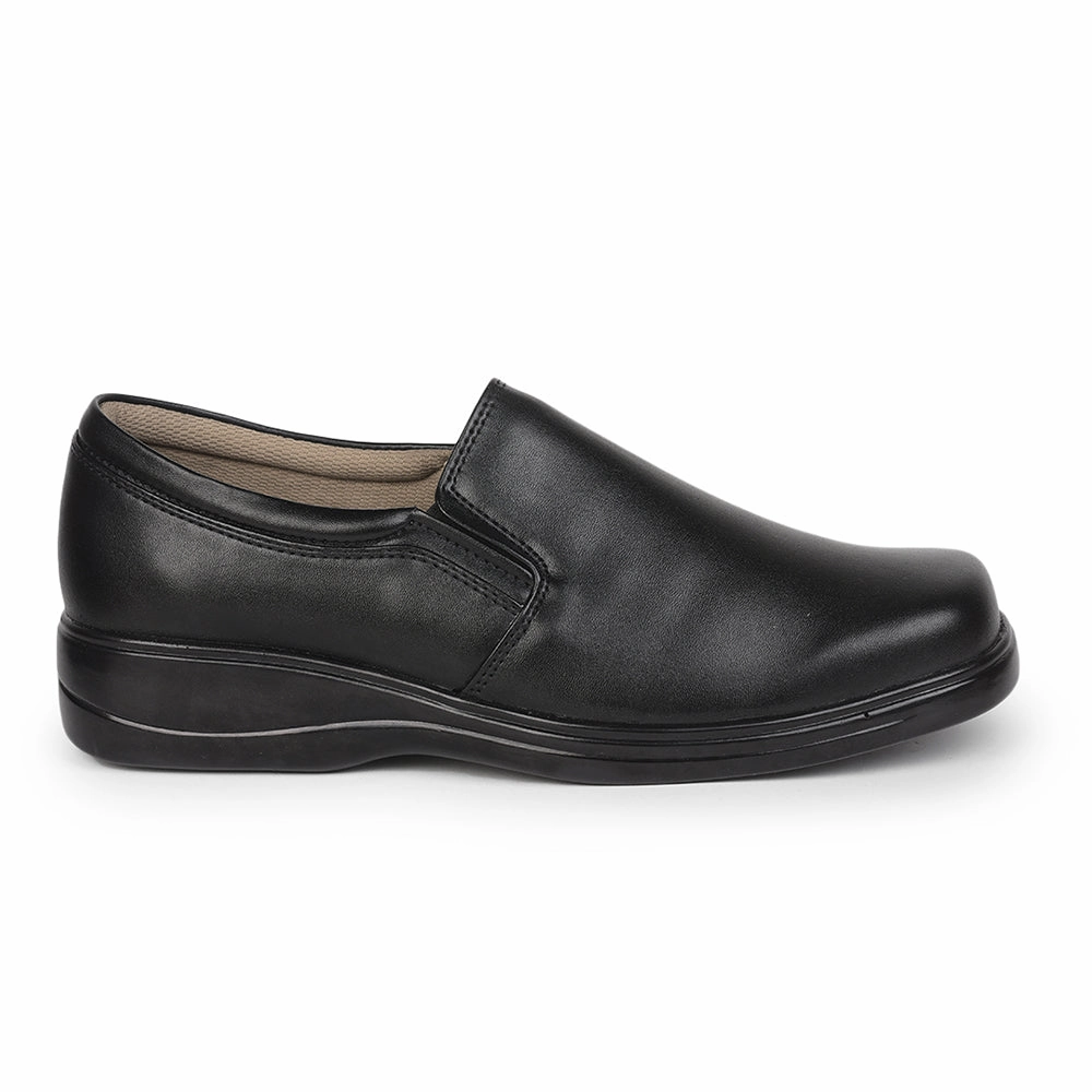 Gliders (Black) Formal Slip on Shoes For Men 2042-01 By Liberty