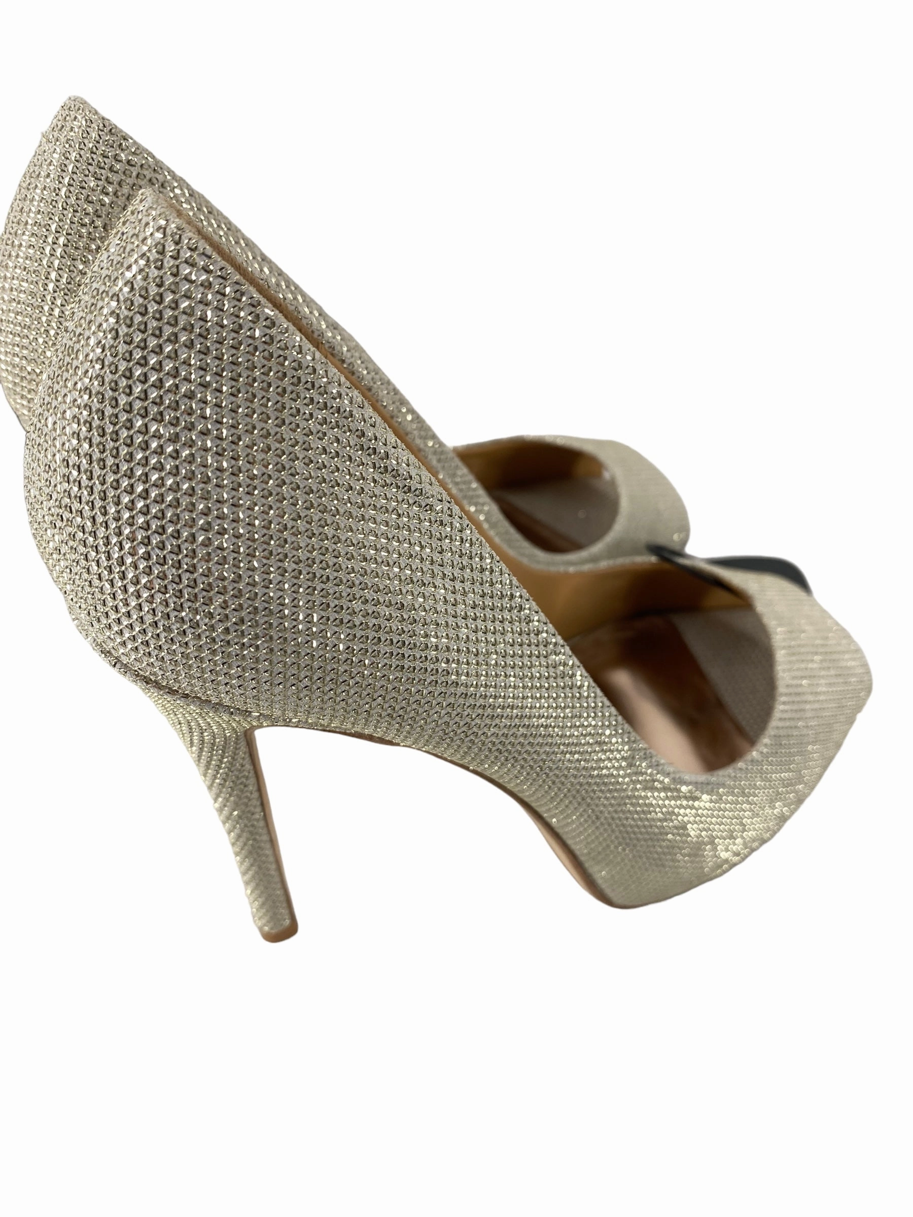 Gold Shoes Heels Stiletto Badgley Mischka, Size 7