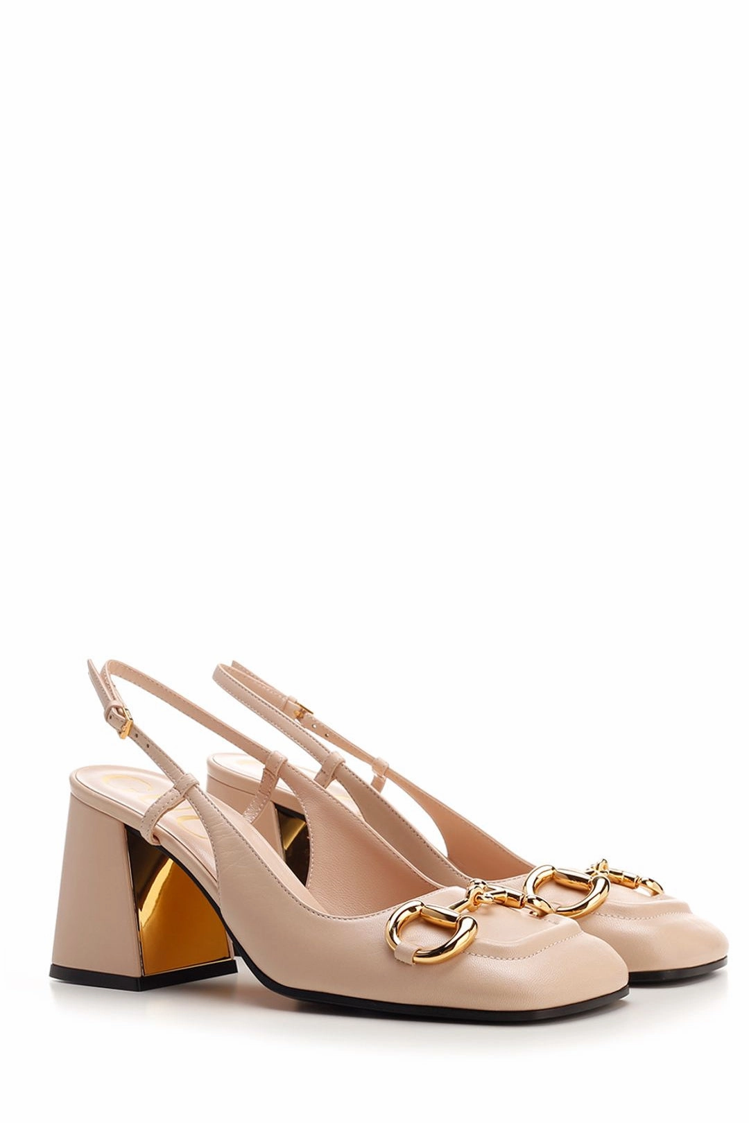 Gucci Horsebit Mid-Heel Slingback Pumps