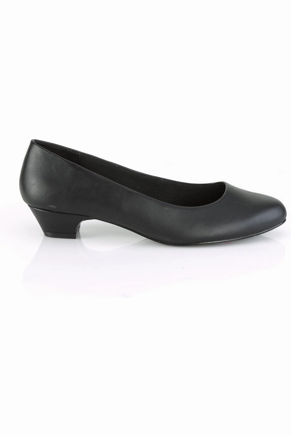 GWEN-01 Pump | Black Faux Leather