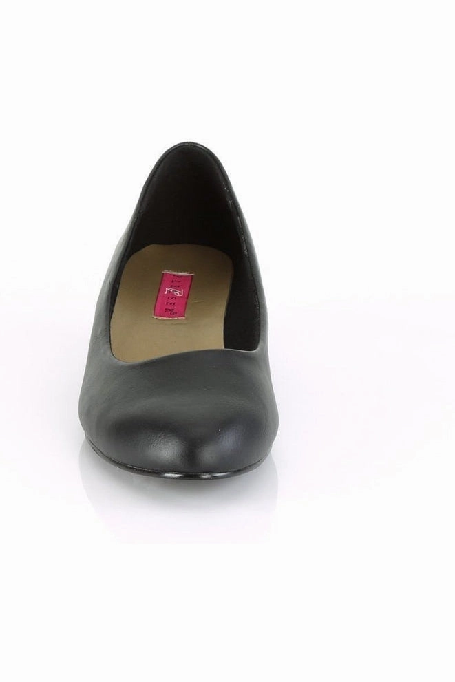 GWEN-01 Pump | Black Faux Leather