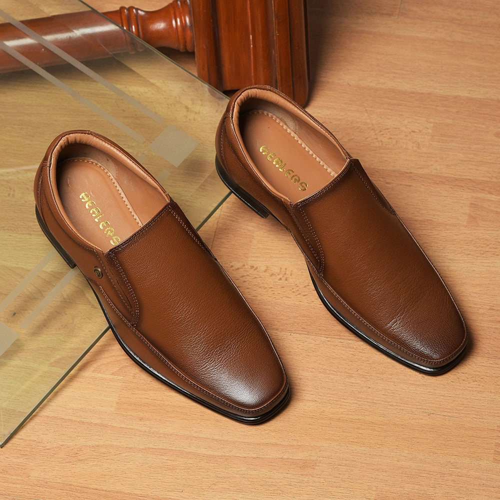Healers By Liberty Men UVL-128 Tan Formal Non Lacing Shoes