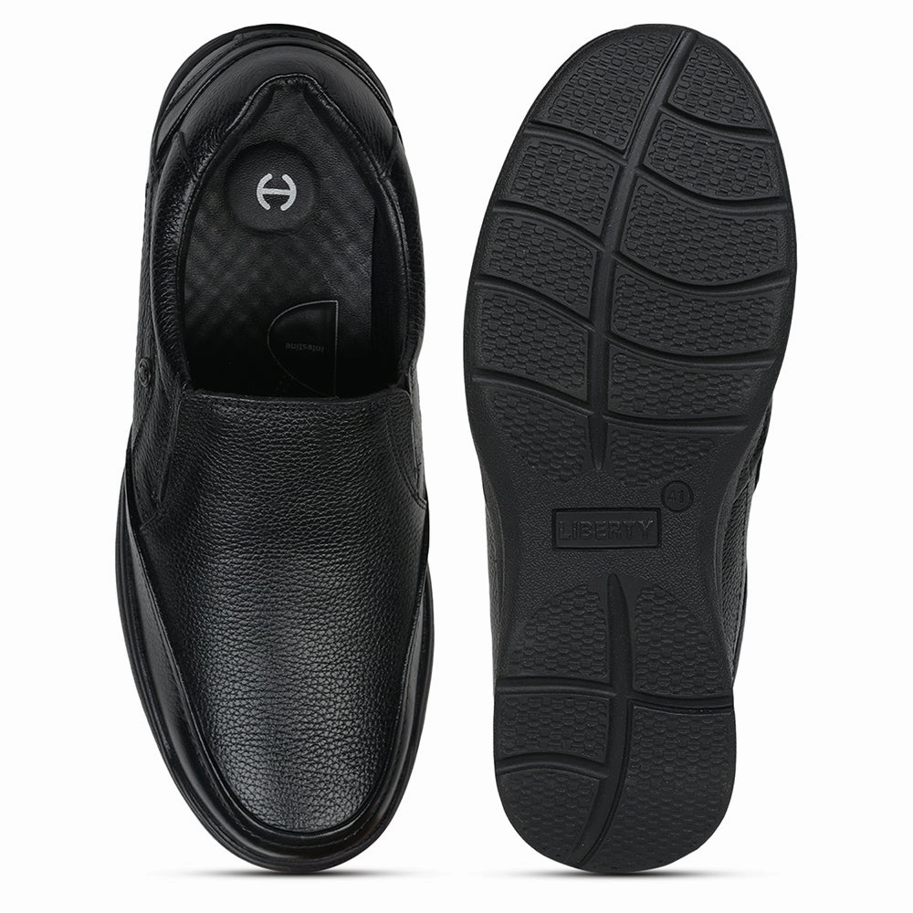 Healers Formal (Black) Slip-On Shoes For Men AV-06 By Liberty