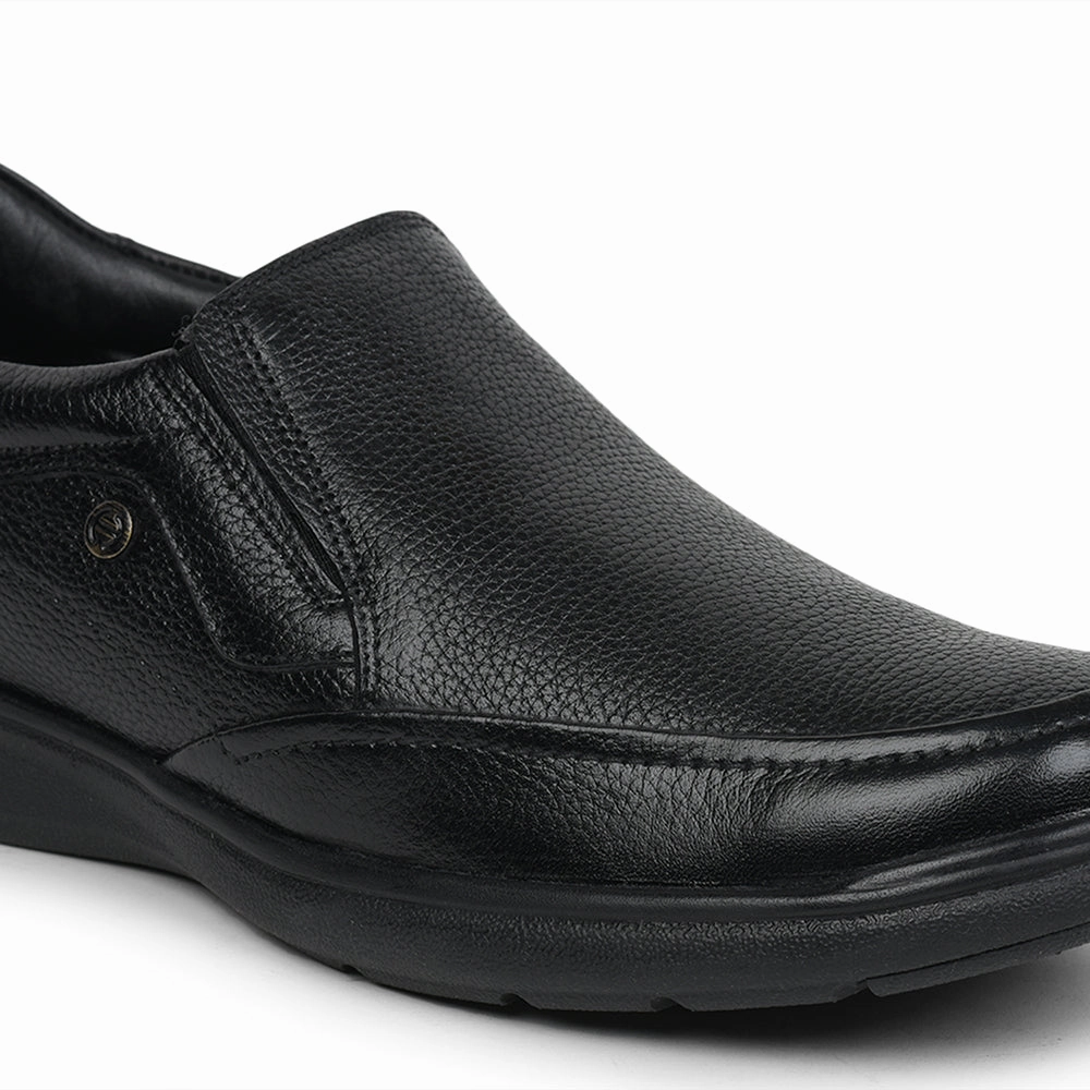 Healers Formal (Black) Slip-On Shoes For Men AV-06 By Liberty