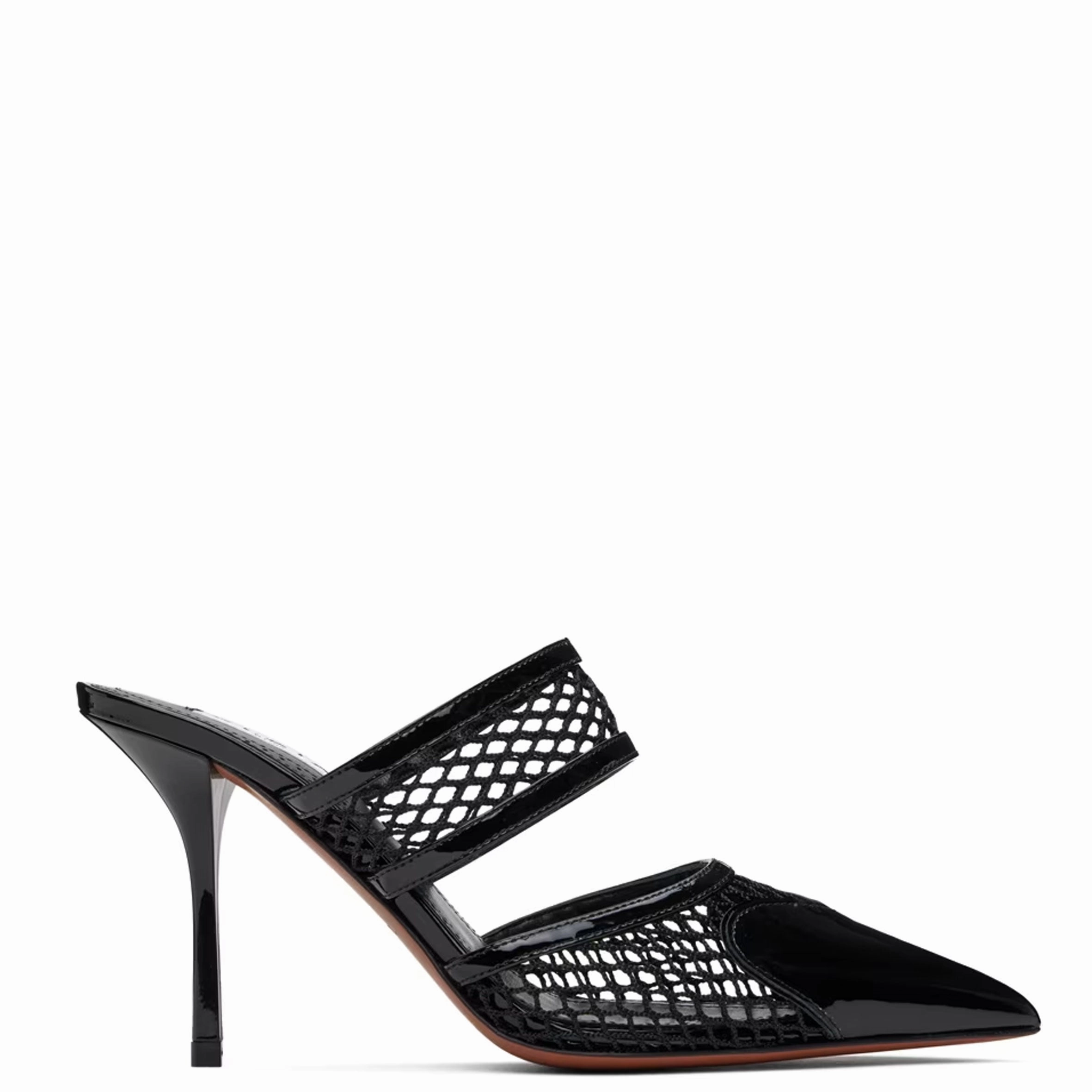 Heart 90 Mules Mesh, Black