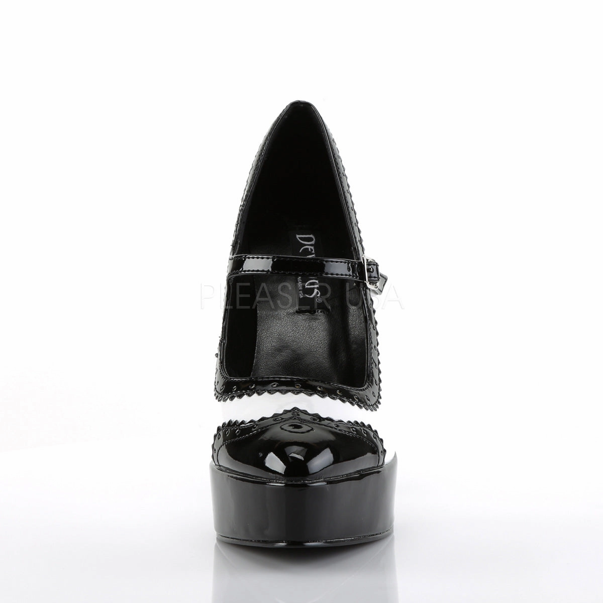 INDULGE-542  Black-White Patent