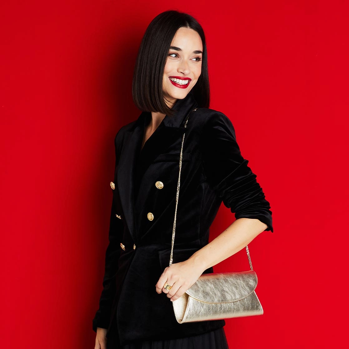 Jenna: Gold Leather