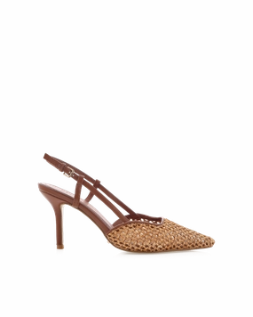 KAMERON - DARK TAN-NATURAL RAFFIA