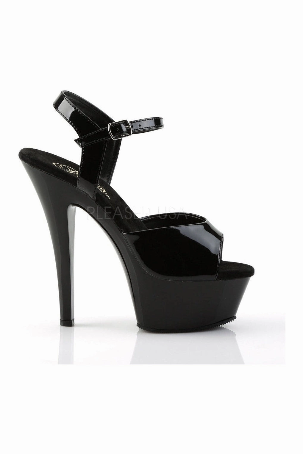 KISS-209 Platform Sandal | Black Patent