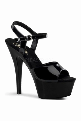 KISS-209 Platform Sandal | Black Patent