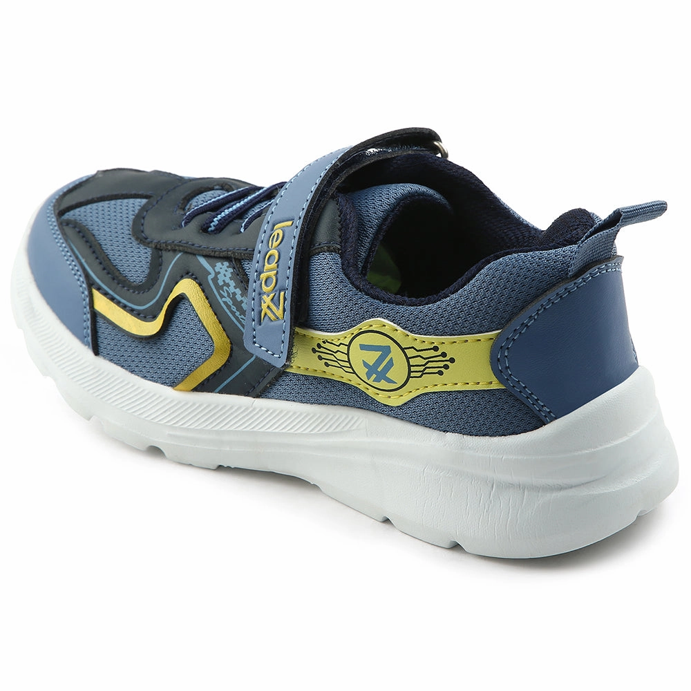 Leap7x Blue Sports Non Lacing Walking Shoes For Kids TRIVAGO-02 By Liberty