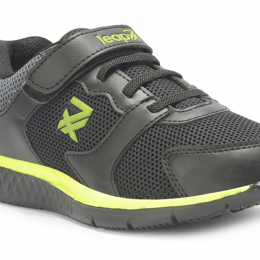 Leap7x By Liberty Kids JAMIE-65E Black Sports Non Lacing Shoes