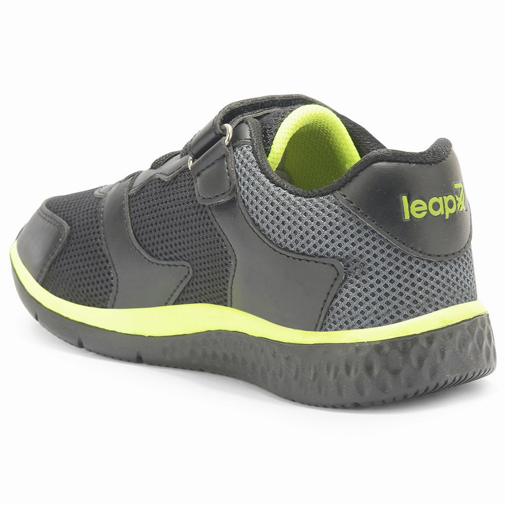 Leap7x By Liberty Kids JAMIE-65E Black Sports Non Lacing Shoes