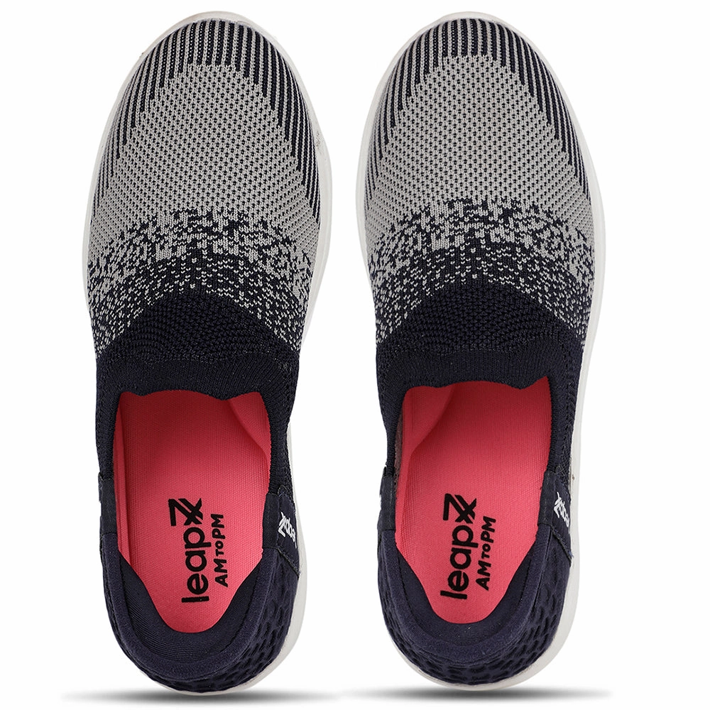 Leap7x Casual Navy Blue Non Lacing Shoes For Kids EAZYGO-10N By Liberty
