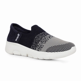 Leap7x Casual Navy Blue Non Lacing Shoes For Kids EAZYGO-10N By Liberty