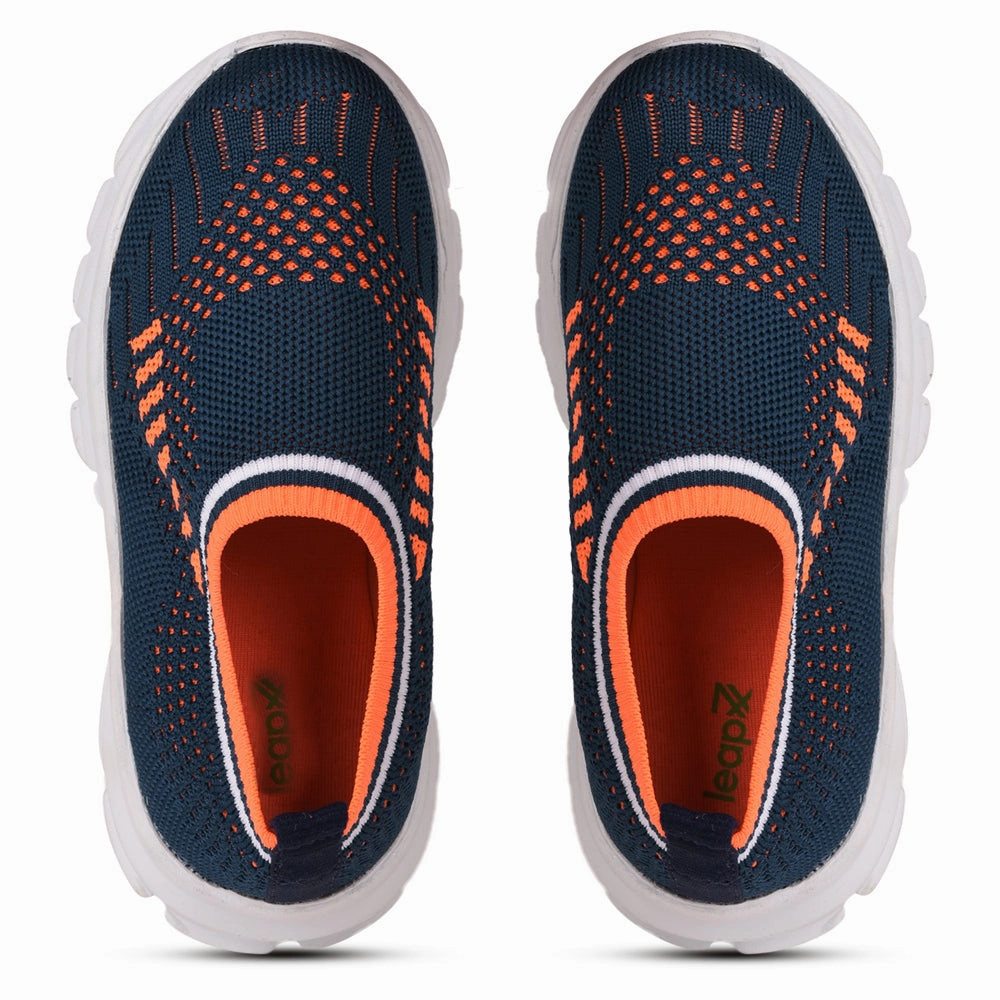 Leap7x Non Lacing Casual Shoes For Kids (Navy Blue) By Liberty
