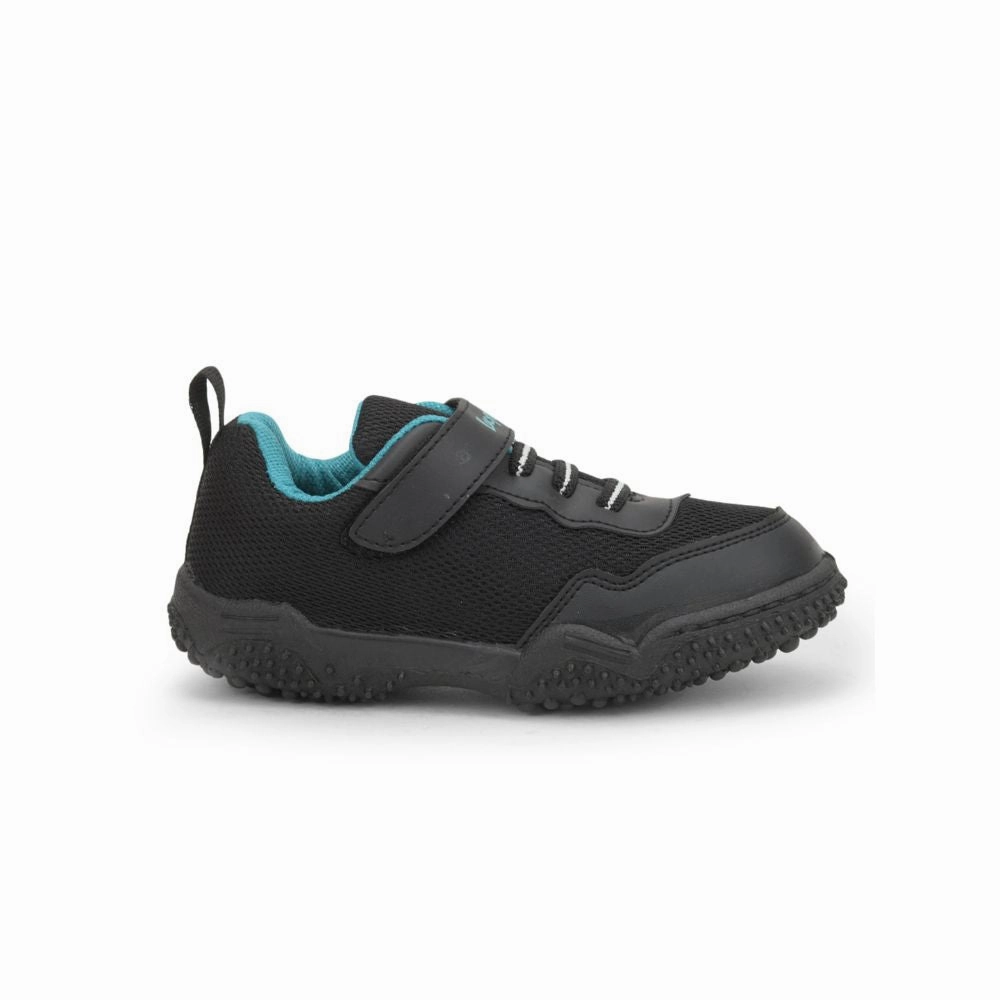 Lucy & Luke Black Sports Non Lacing Shoes For Kids QUICK-1 By Liberty