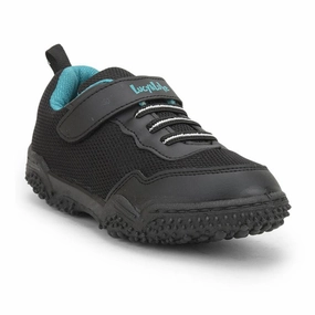 Lucy & Luke Black Sports Non Lacing Shoes For Kids QUICK-1 By Liberty