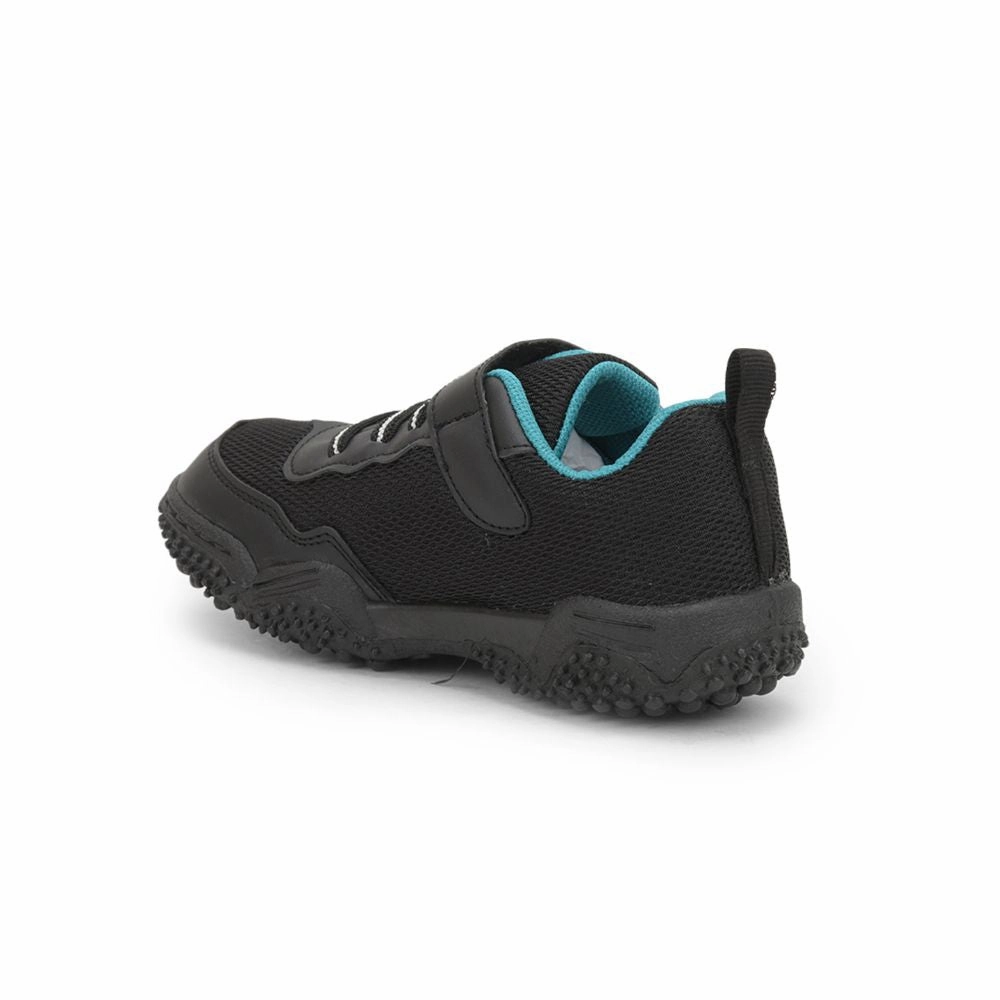Lucy & Luke Black Sports Non Lacing Shoes For Kids QUICK-1 By Liberty