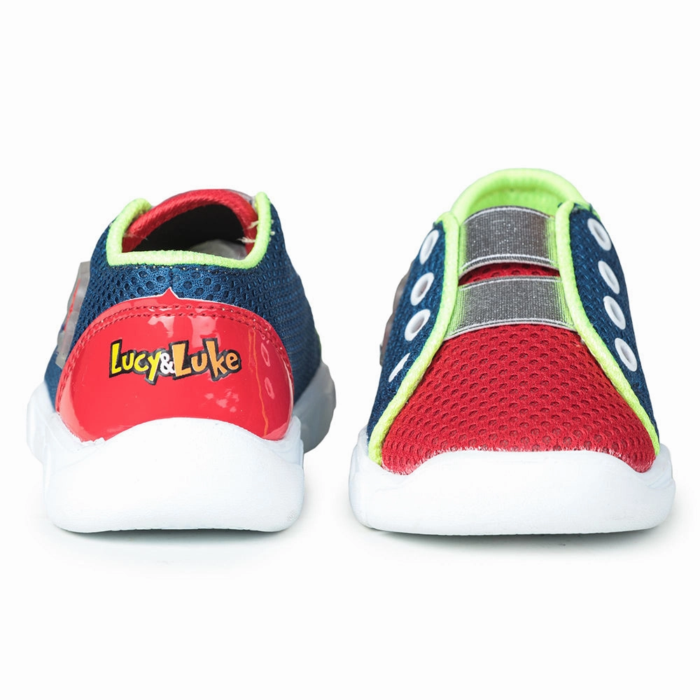 Lucy & Luke Casual Red Non Lacing Shoes For Kids FLYNN-26 By Liberty
