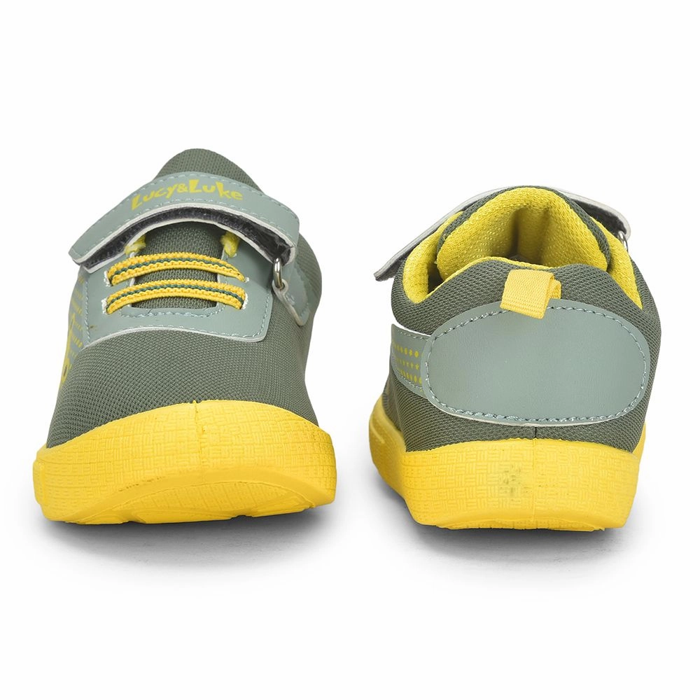 Lucy & Luke Green Casual Non Lacing Shoes For Kids BASTIAN-2E By Liberty