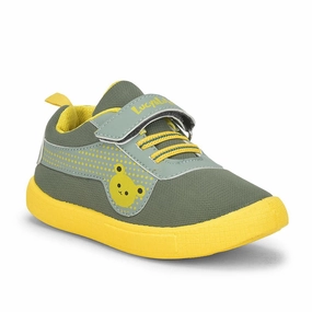 Lucy & Luke Green Casual Non Lacing Shoes For Kids BASTIAN-2E By Liberty