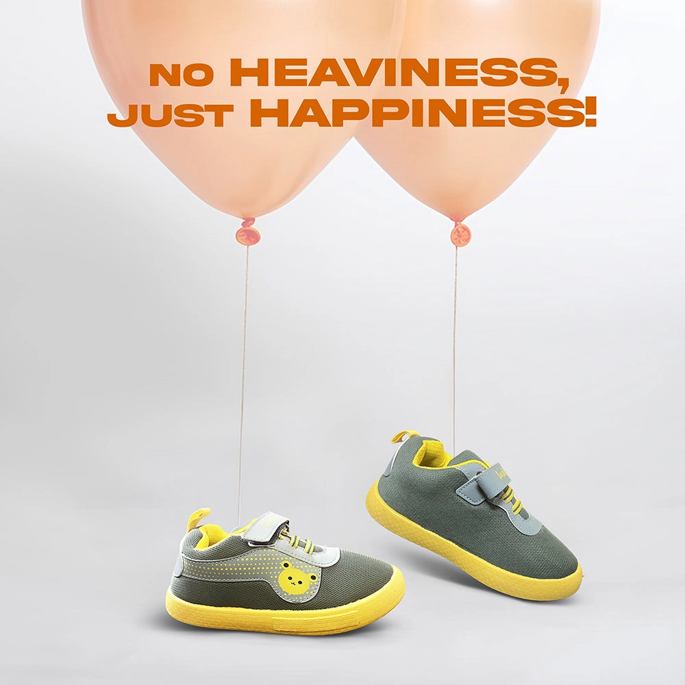 Lucy & Luke Green Casual Non Lacing Shoes For Kids BASTIAN-2E By Liberty