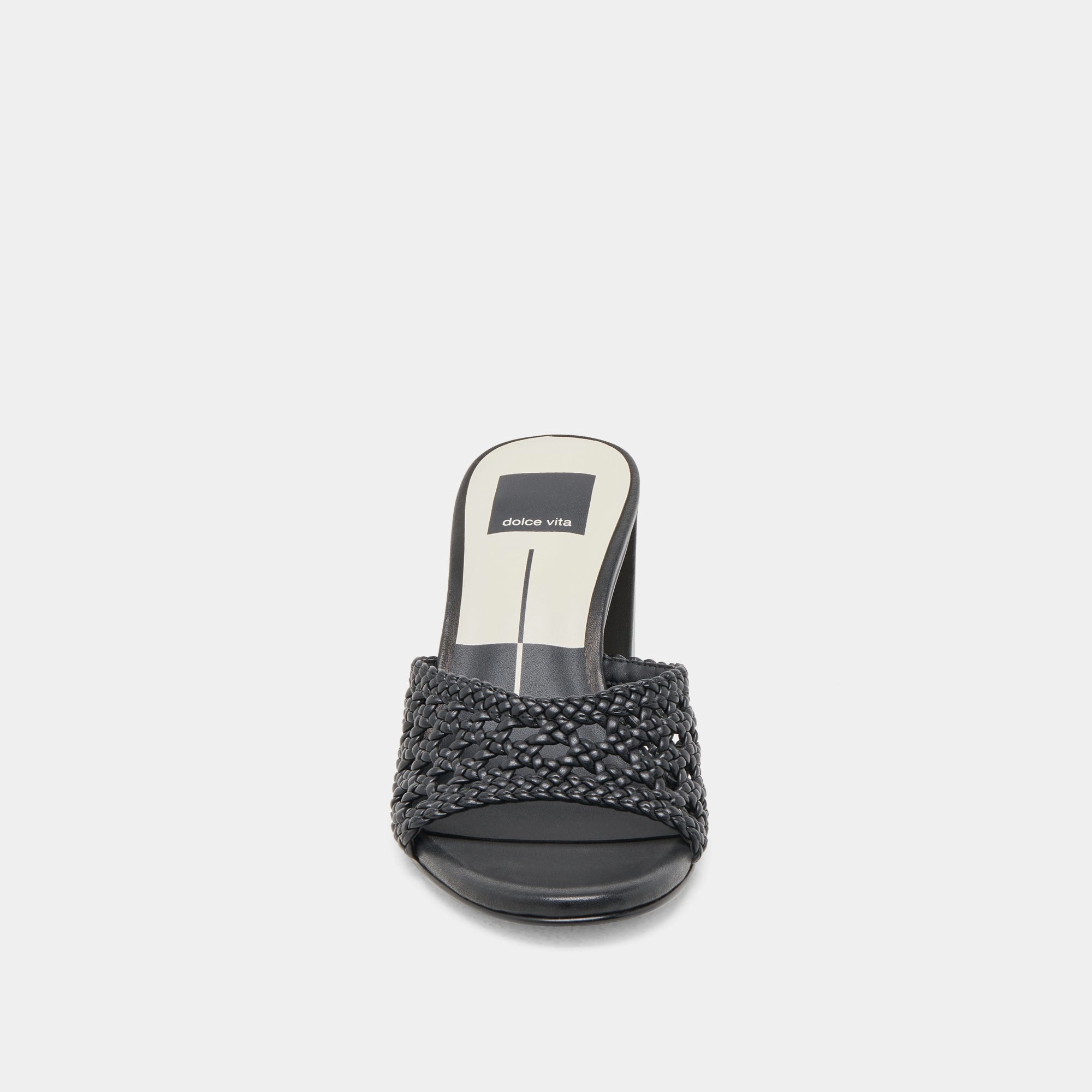 MARGOE HEELS BLACK WOVEN STELLA