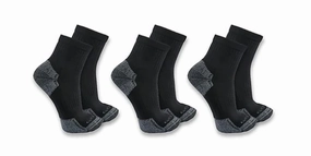 Men's Midweight Quarter Sock - Black