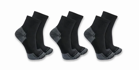 Men's Midweight Quarter Sock - Black