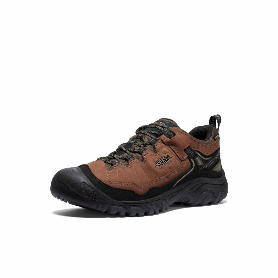 Men's Targhee IV Wide Waterproof Hiking Shoe  |  Bison/Black