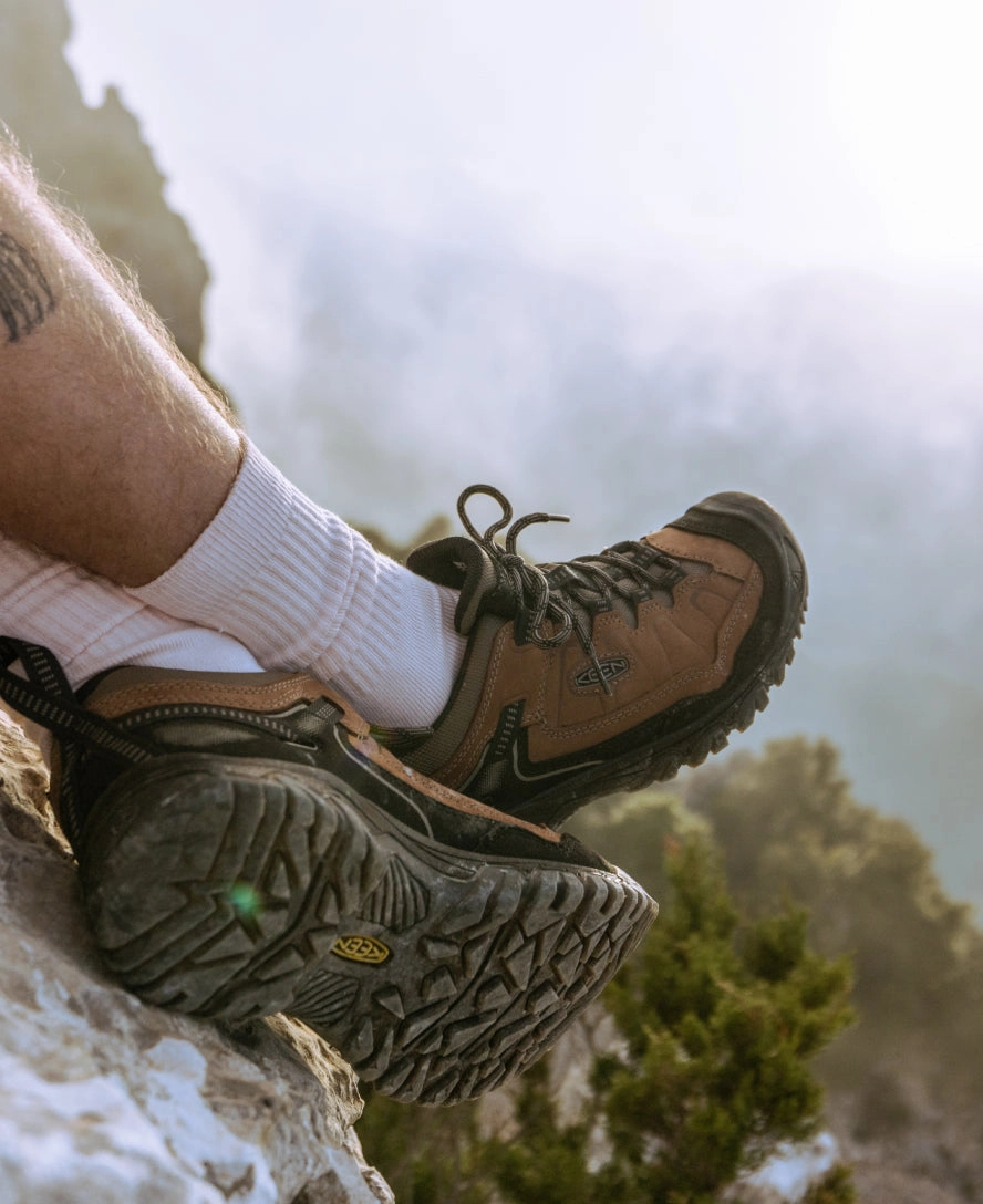 Men's Targhee IV Wide Waterproof Hiking Shoe  |  Sea Turtle/Roasted Pecan