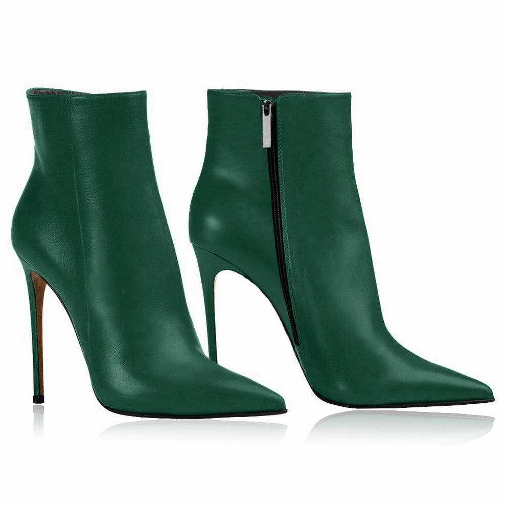 Nala Dark Green Ankle Boots