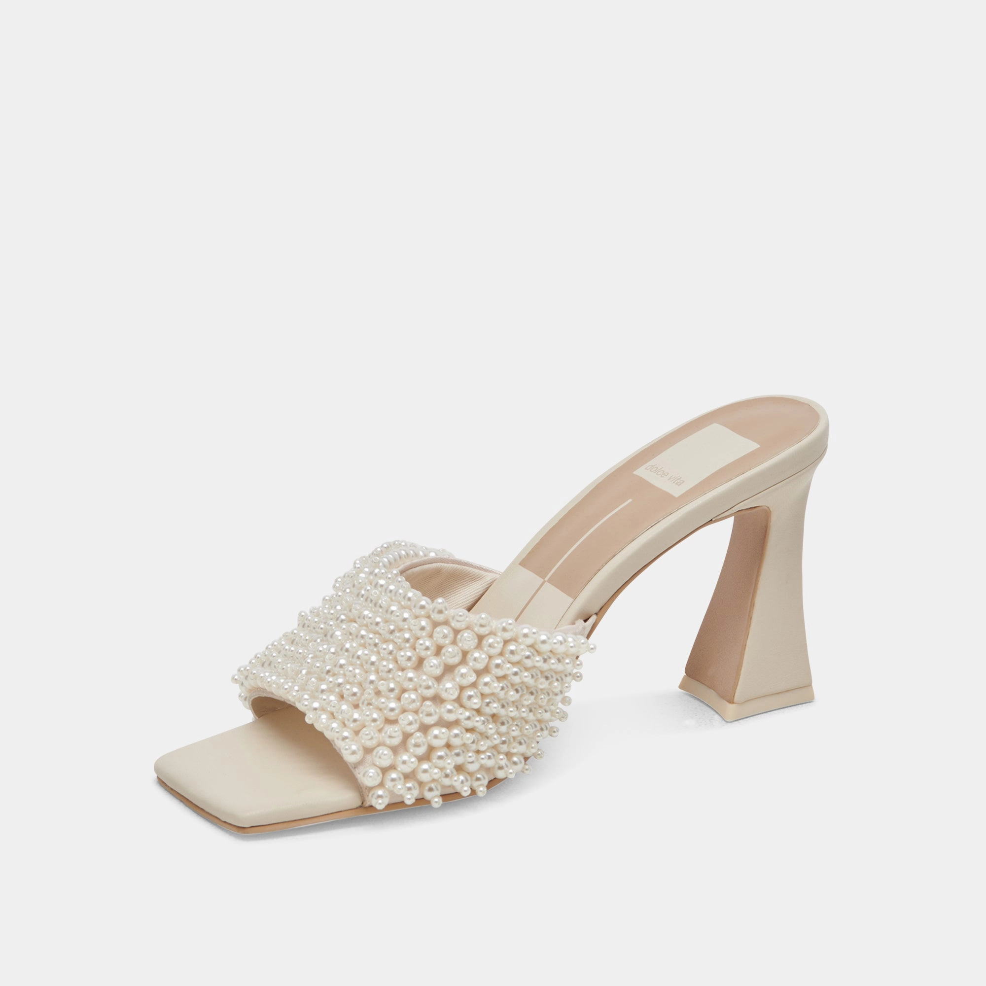 NANDY PEARL HEELS VANILLA PEARLS