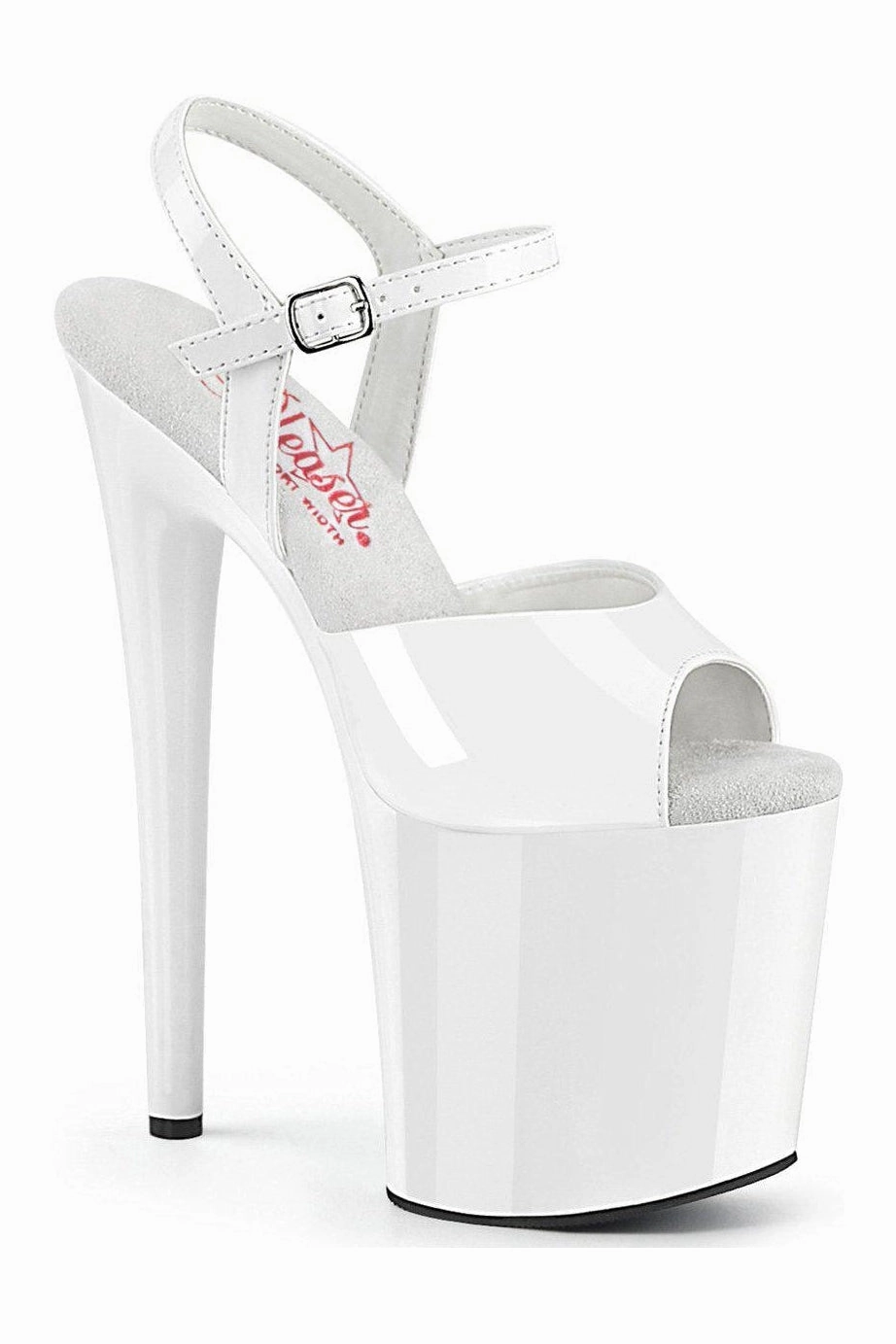 NAUGHTY-809 Sandal | White Patent