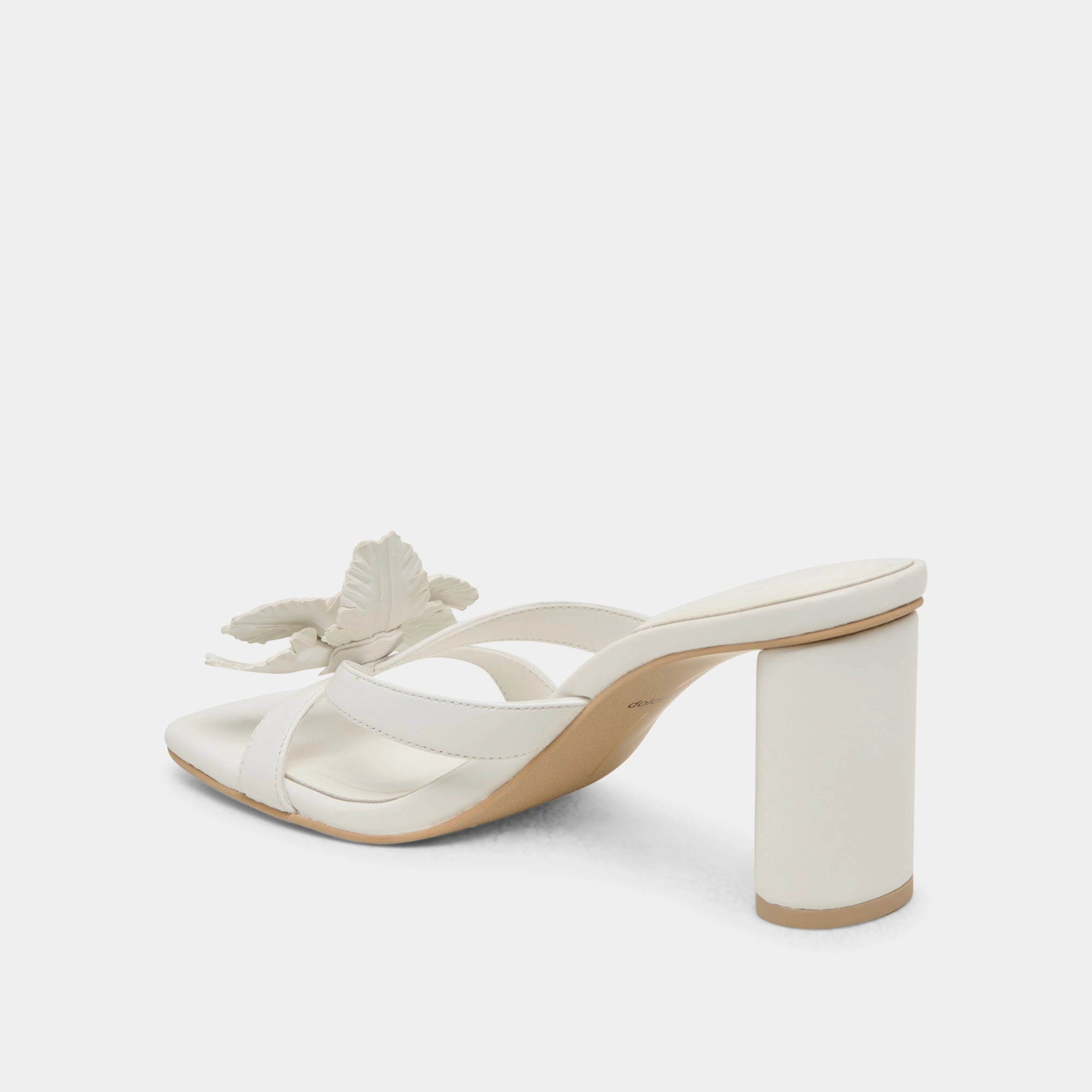NIKIL HEELS WHITE LEATHER