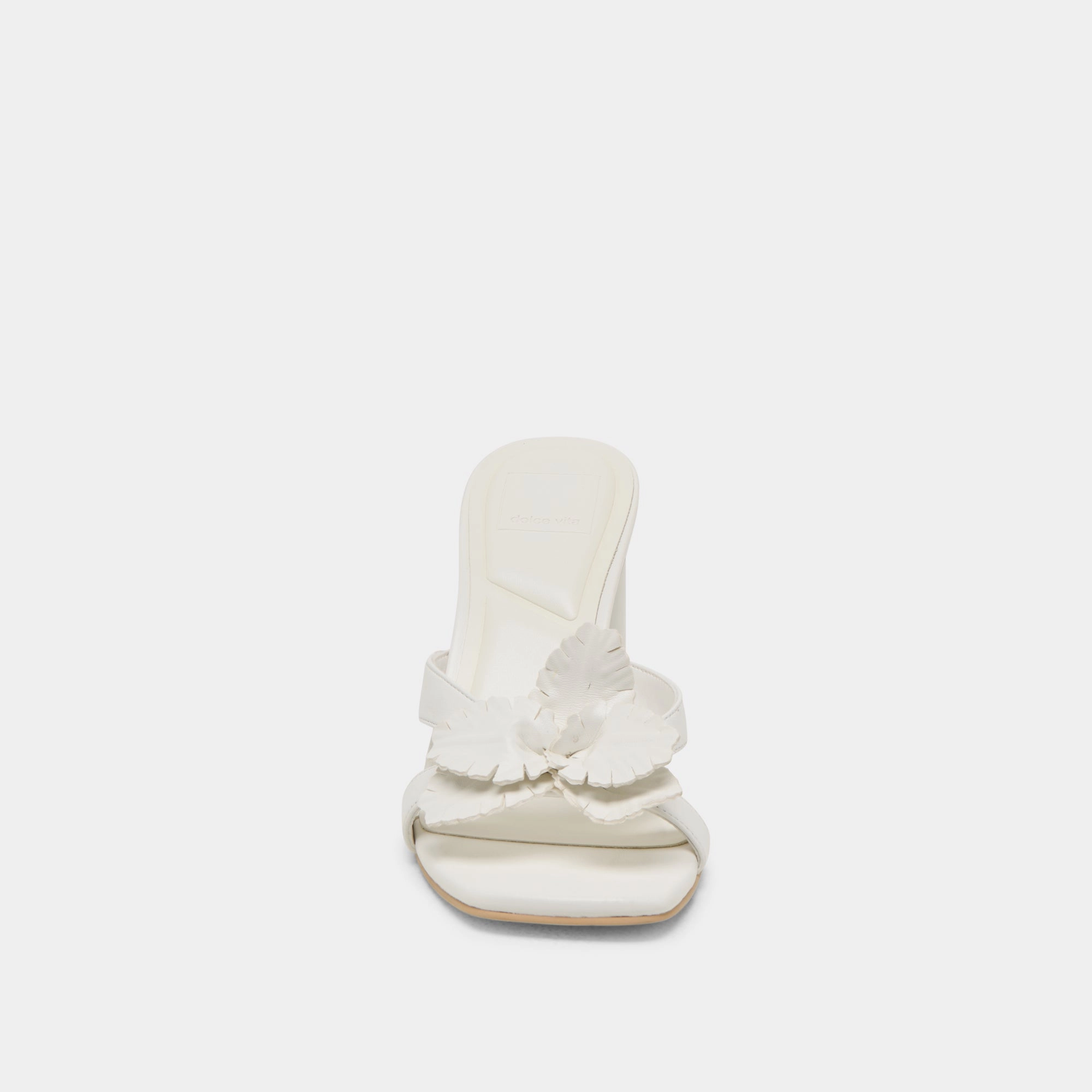 NIKIL HEELS WHITE LEATHER
